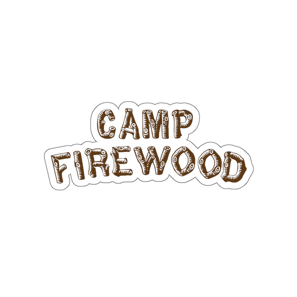 Wet Hot American Summer movie inspired Camp Firewood summer camp vinyl die cut stickers - Rerun Designs