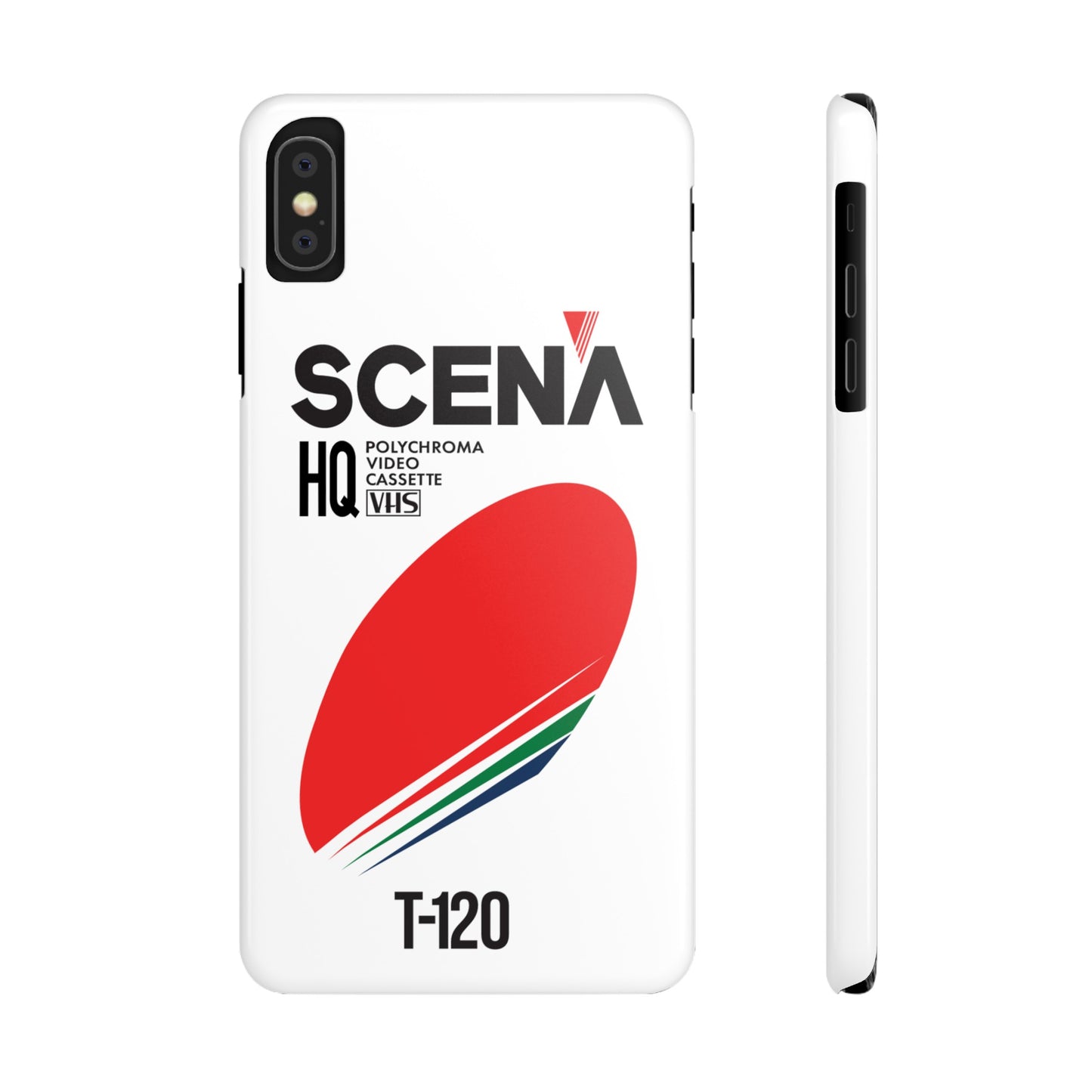 VHS Visions - retro Scena HQ T-120 VHS tape inspired slim iPhone cases