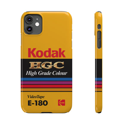 VHS Visions - retro Kodak HGC High Grade Colour E-180 VHS tape inspired slim iPhone cases