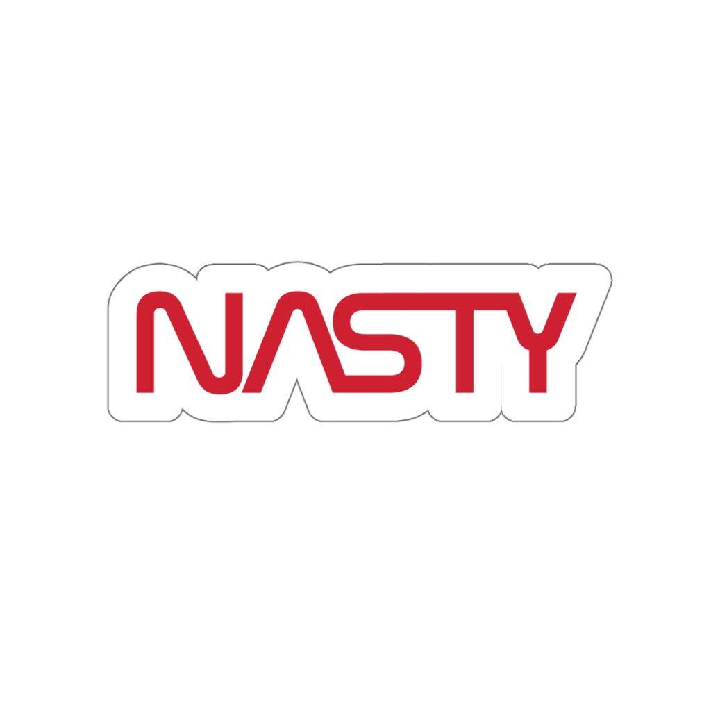 NASTY vintage NASA logo inspired die-cut stickers - Rerun Designs