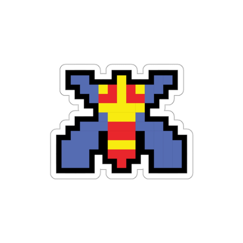 8-bit Legends: Galaga Bee die-cut stickers - Rerun Designs