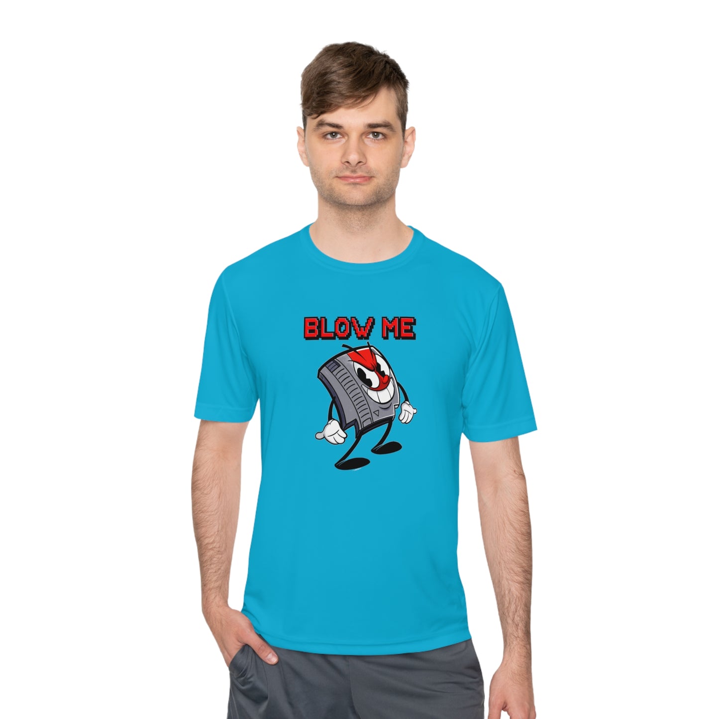 "Blow Me" classic NES video game cartridge inspired retro mascot t-shirt