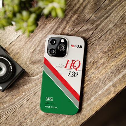 VHS Visions - retro Fuji HQ 120 VHS tape inspired slim iPhone cases