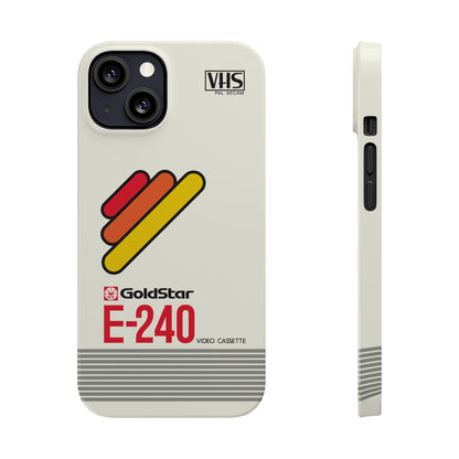VHS Visions - retro Goldstar E-240 VHS tape inspired slim iPhone cases