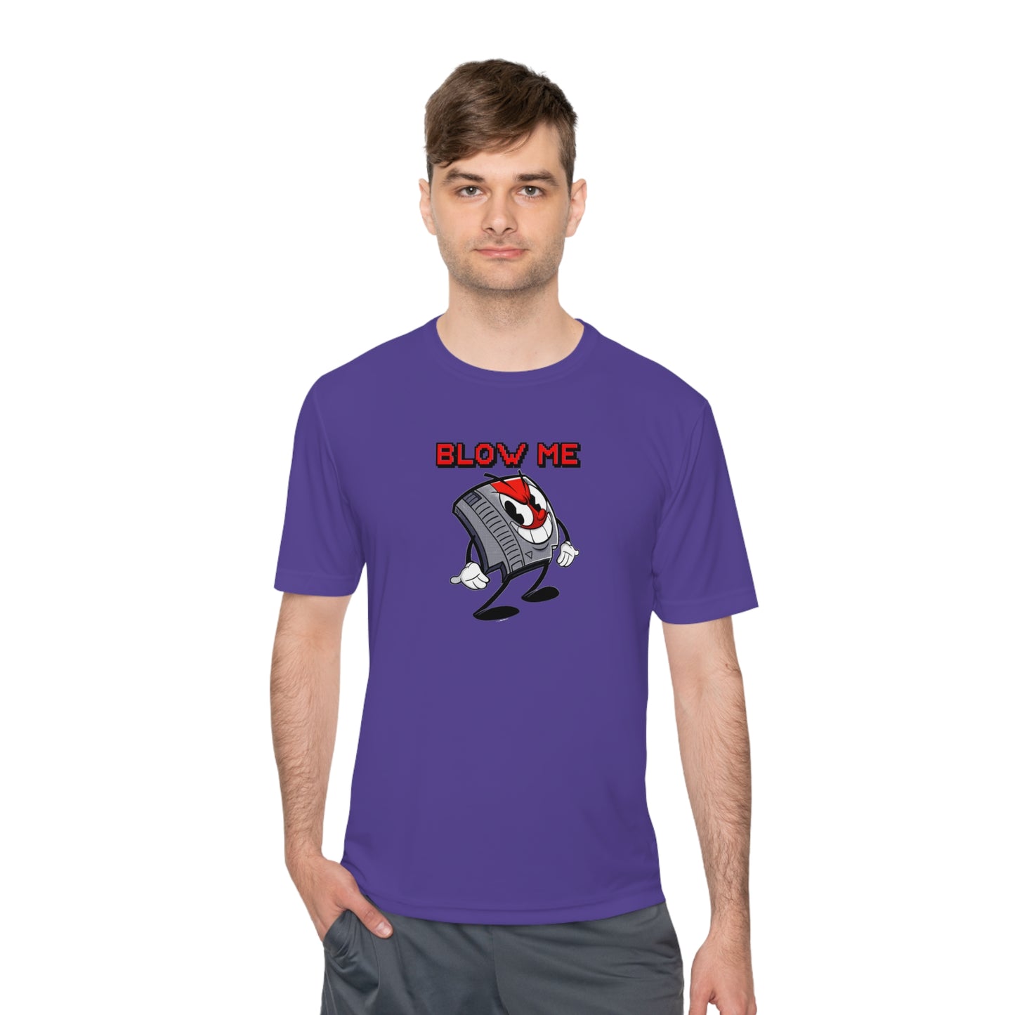 "Blow Me" classic NES video game cartridge inspired retro mascot t-shirt