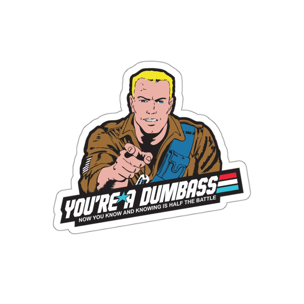 GI Joe Duke "You're A Dumbass" die-cut stickers