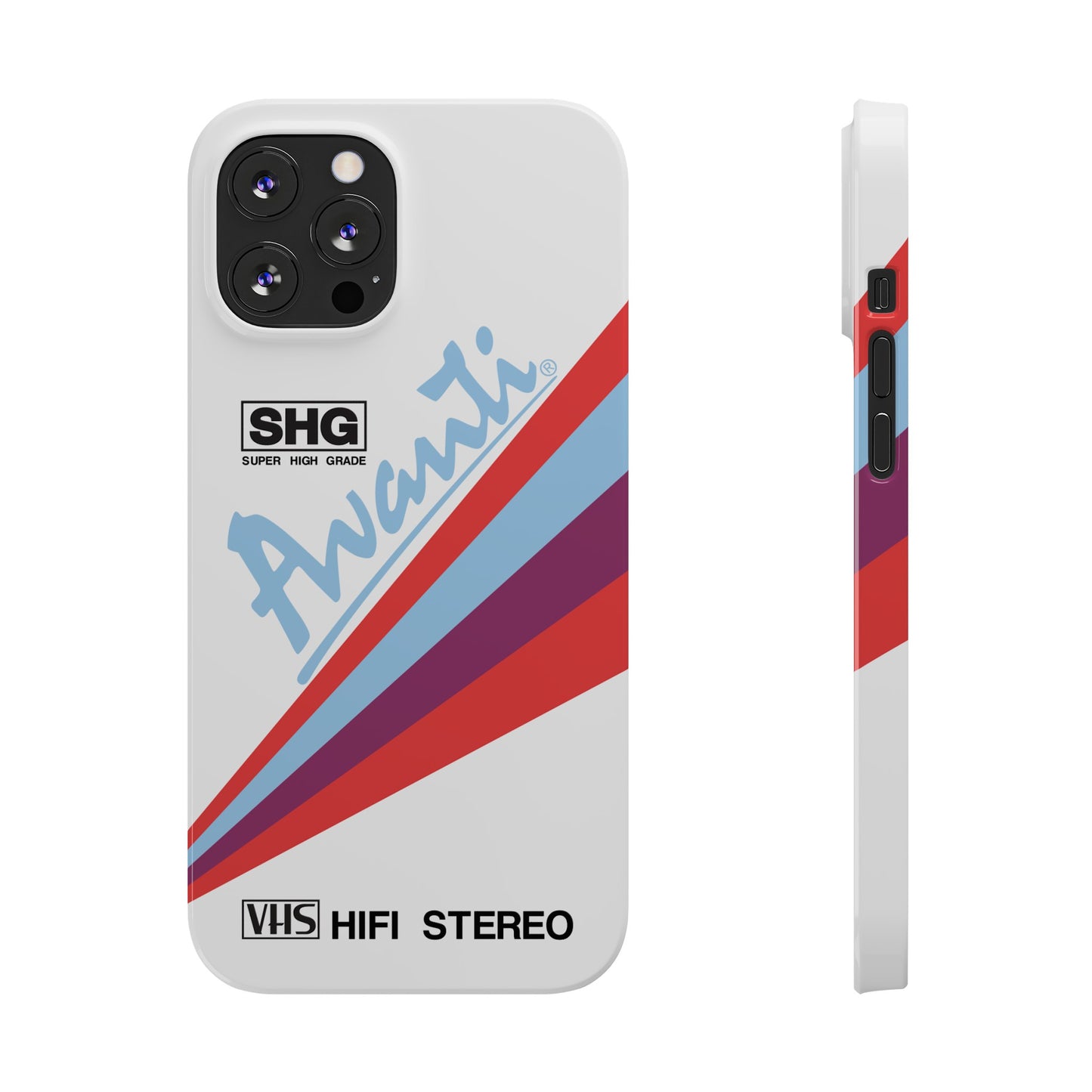 VHS Visions - retro Avanti SHG VHS tape inspired slim iPhone cases