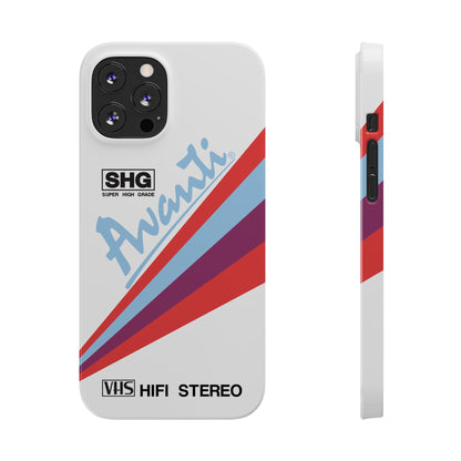 VHS Visions - retro Avanti SHG VHS tape inspired slim iPhone cases