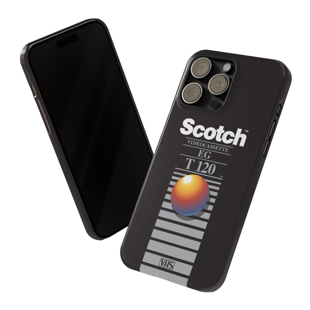 VHS Visions - retro Scotch EG T120 VHS tape inspired slim iPhone cases