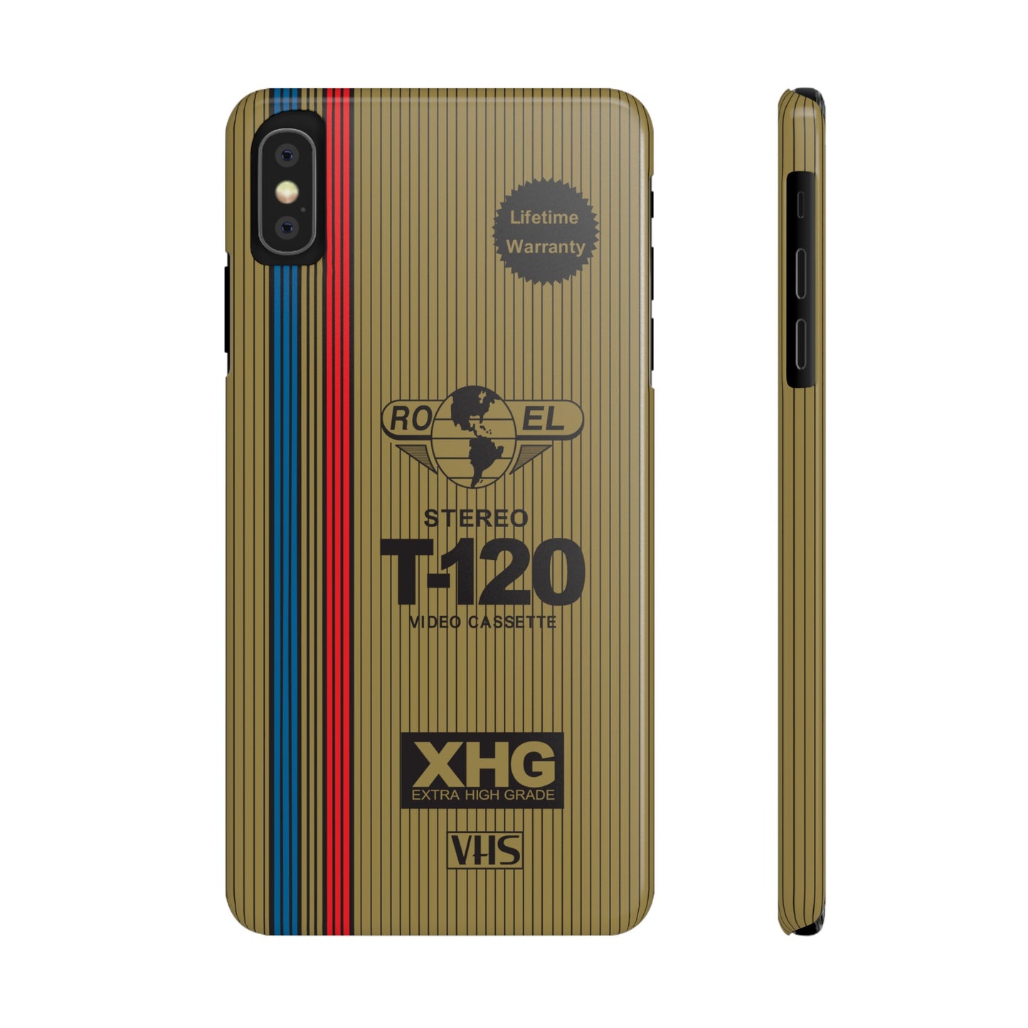 VHS Visions - retro RO EL stereo T-120 VHS tape inspired slim iPhone cases