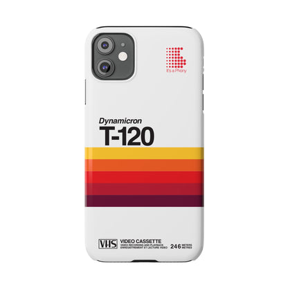 VHS Visions - retro Sony Dynamicron T120 VHS tape inspired slim iPhone cases