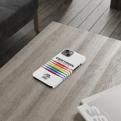 VHS Visions - retro Certron HQ T-120 VHS tape inspired slim iPhone cases