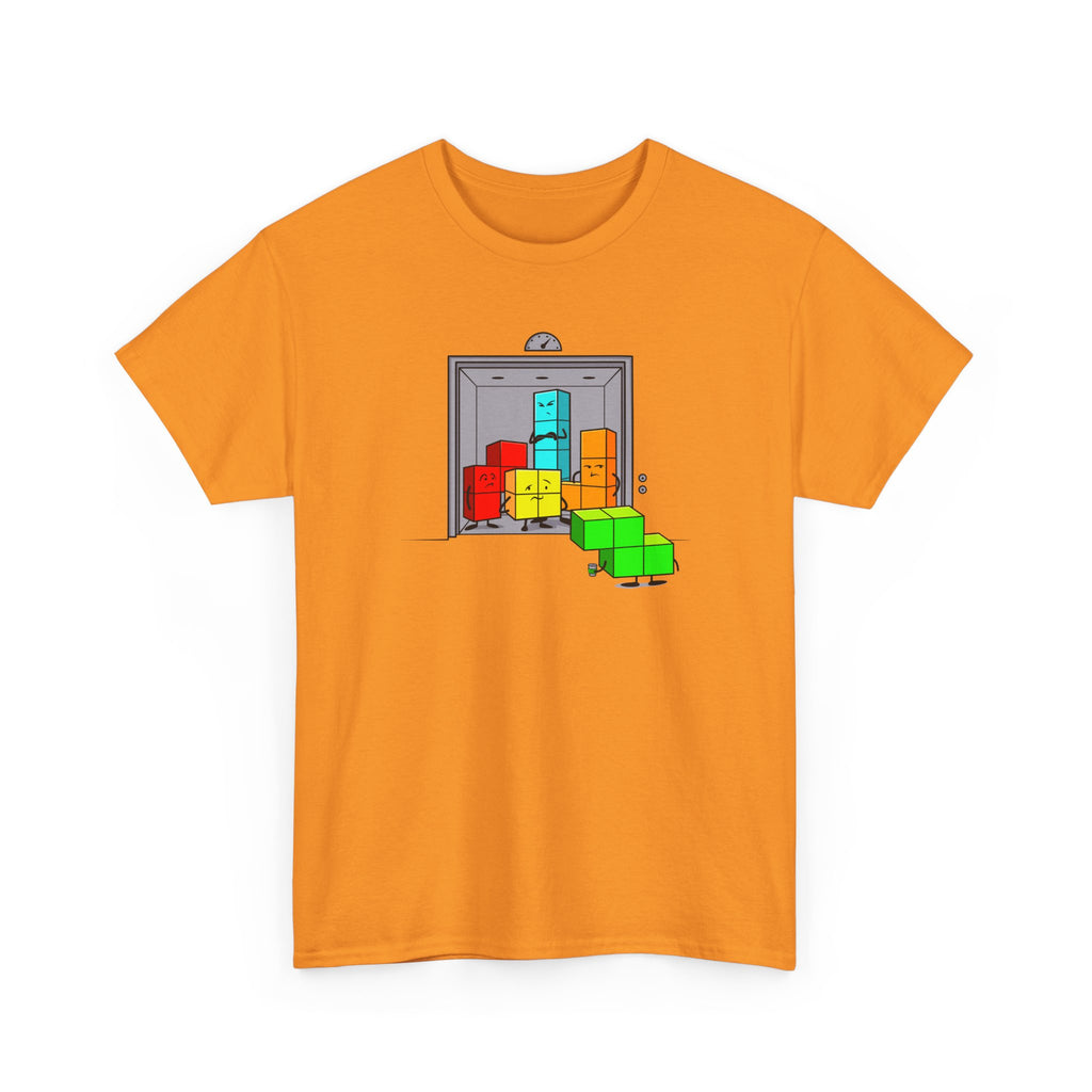 NES Tetris-inspired crowded elevator character mascot unisex t-shirt