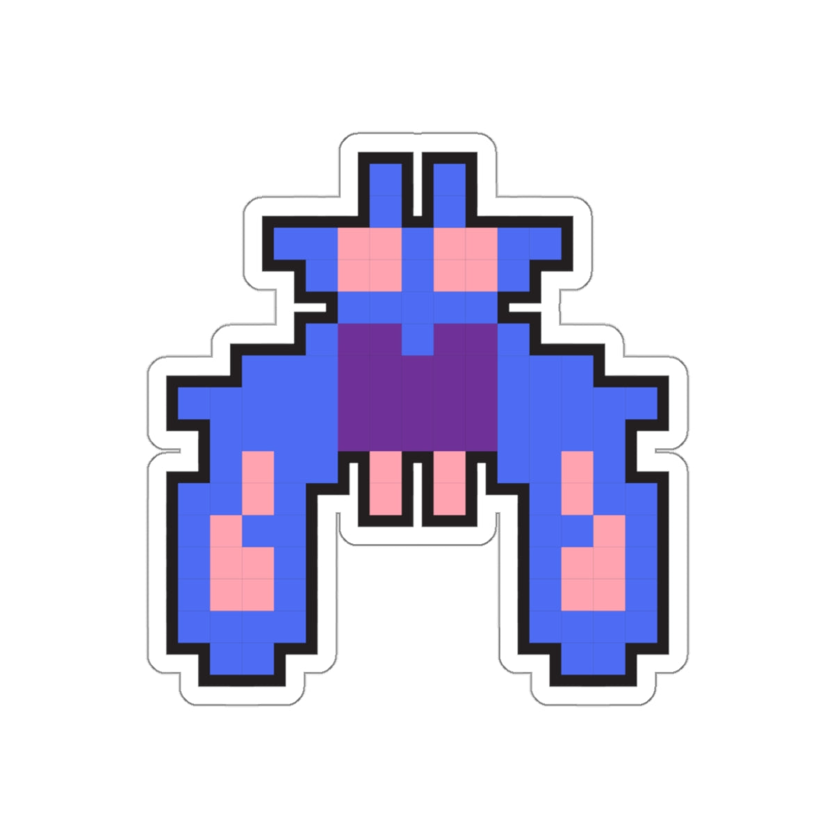 8-bit Legends: Galaga Purple Boss die-cut stickers