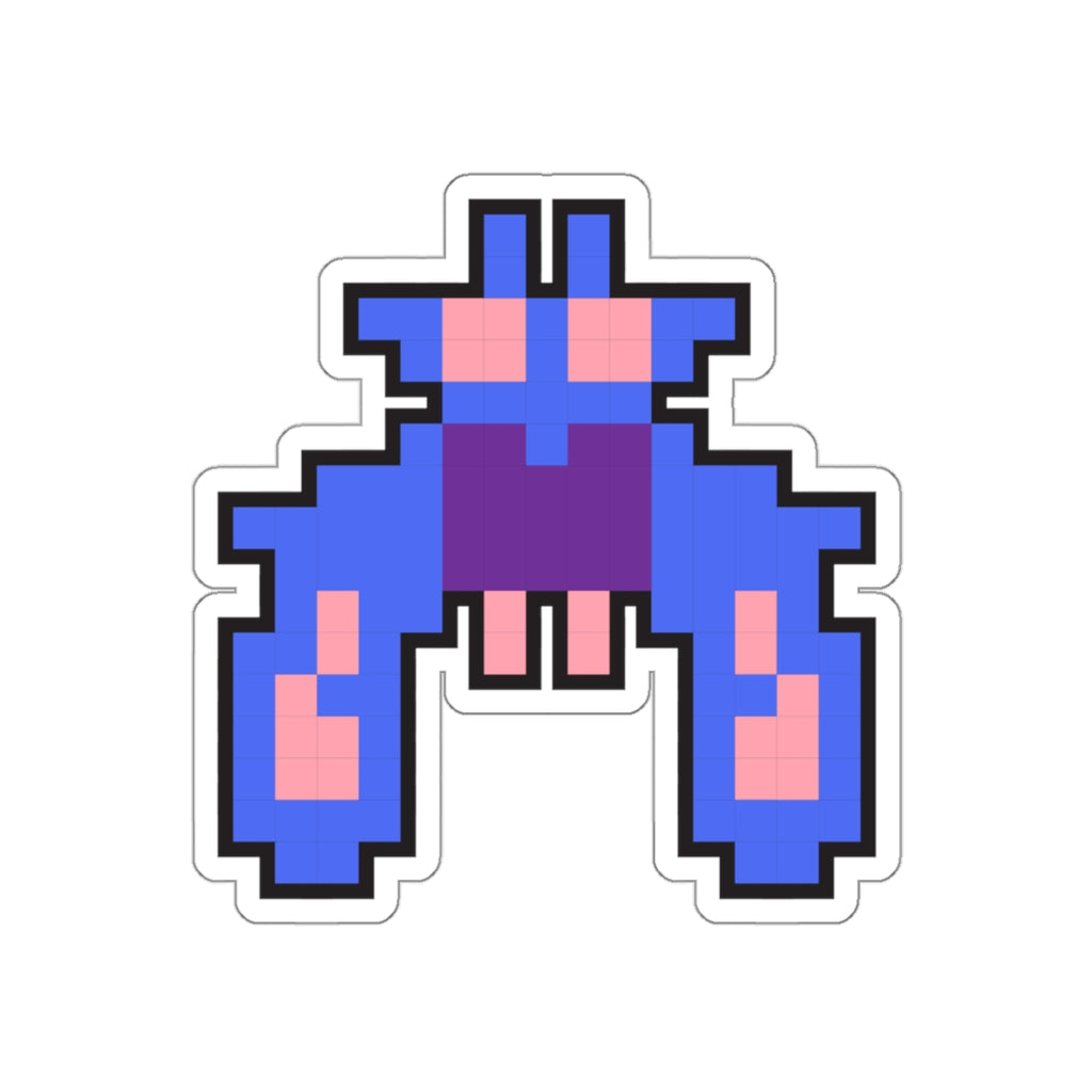 8-bit Legends: Galaga Purple Boss die-cut stickers