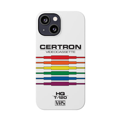VHS Visions - retro Certron HQ T-120 VHS tape inspired slim iPhone cases