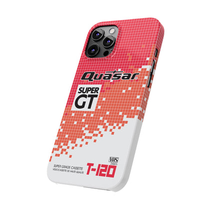 VHS Visions - retro Quasar Super GT T-120 VHS tape inspired slim iPhone cases