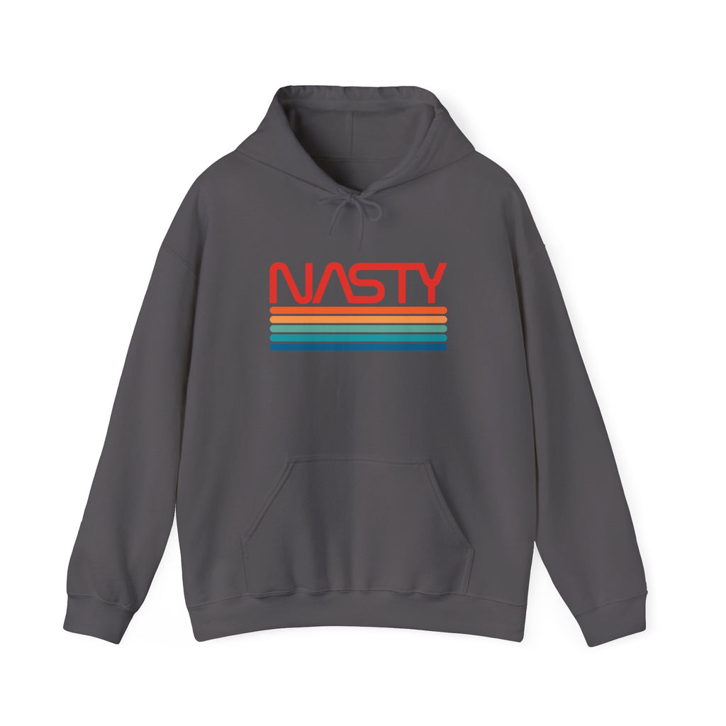 NASTY vintage rainbow NASA logo inspired unisex hooded sweatshirt