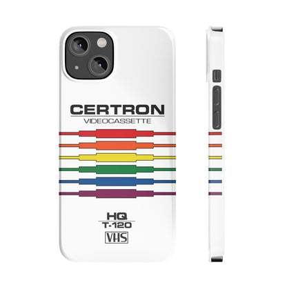 VHS Visions - retro Certron HQ T-120 VHS tape inspired slim iPhone cases