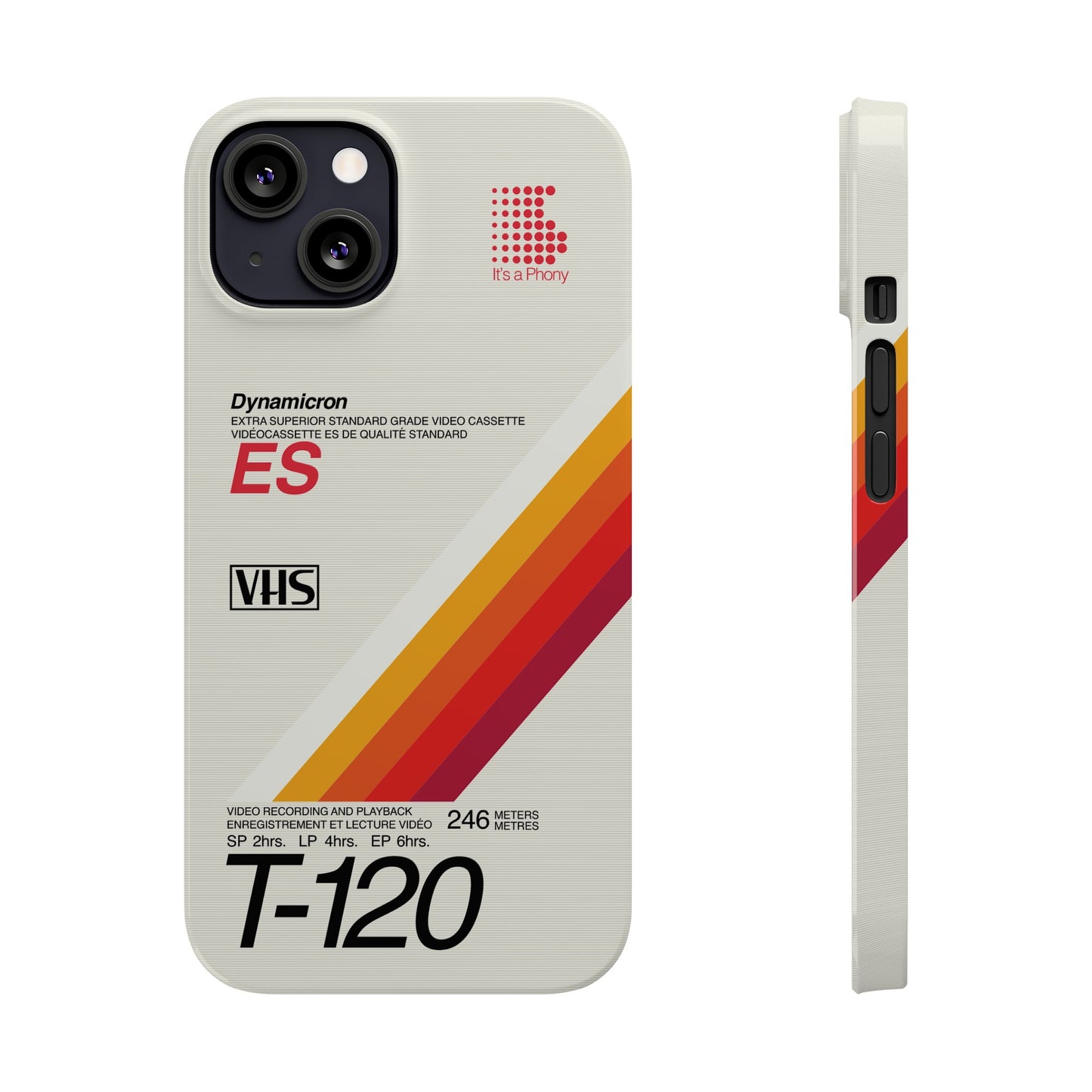 VHS Visions - retro Sony ES T-120 VHS tape inspired slim iPhone cases