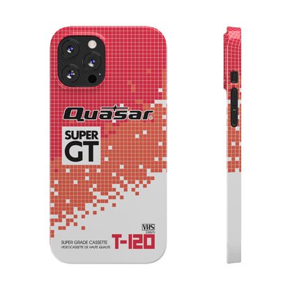 VHS Visions - retro Quasar Super GT T-120 VHS tape inspired slim iPhone cases