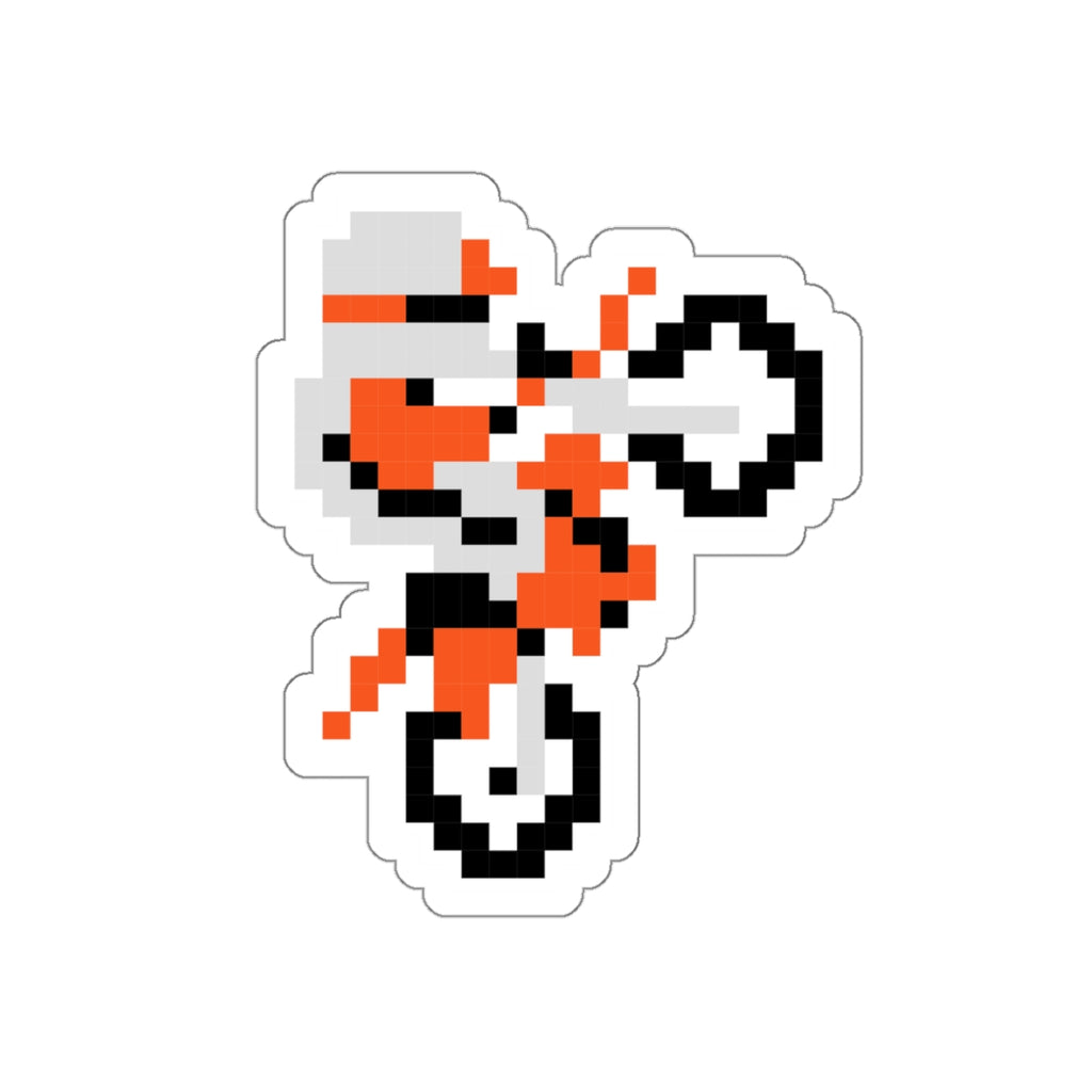 8-bit Legends: Excitebike die-cut stickers