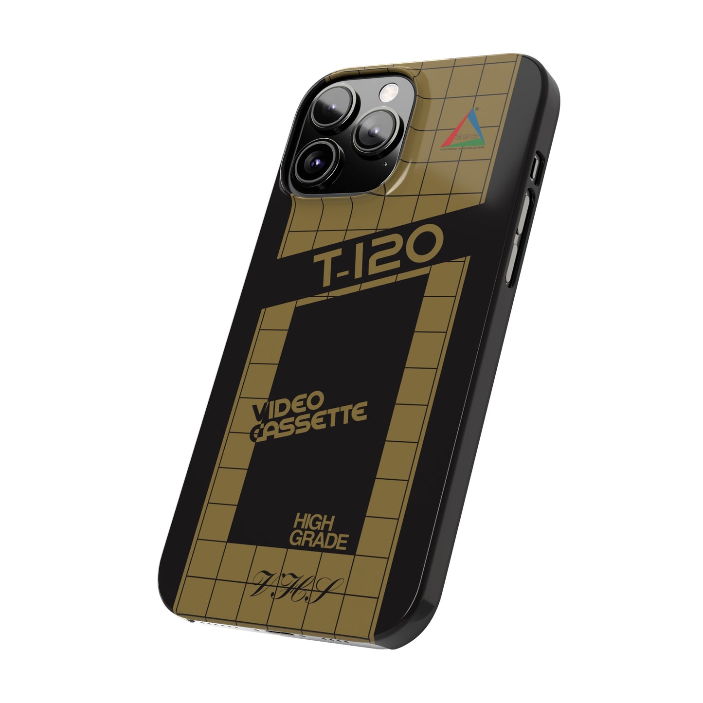 VHS Visions - retro ESC T-120 VHS tape inspired slim iPhone cases