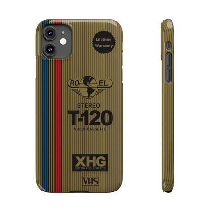 VHS Visions - retro RO EL stereo T-120 VHS tape inspired slim iPhone cases