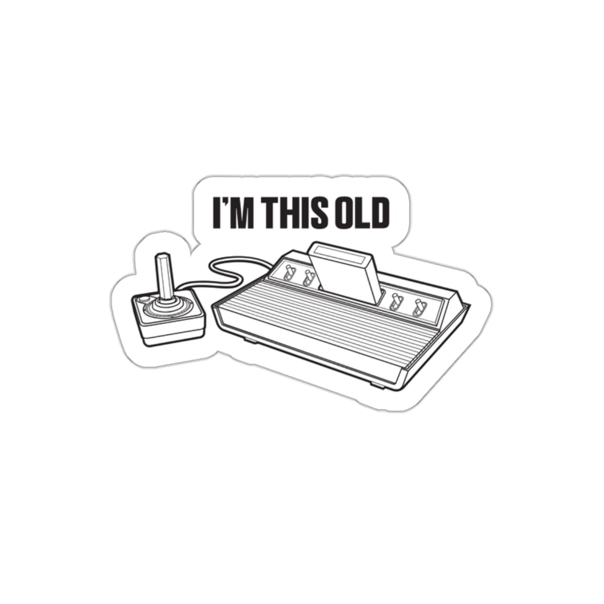 I'm this old - retro gaming console vinyl die cut sticker