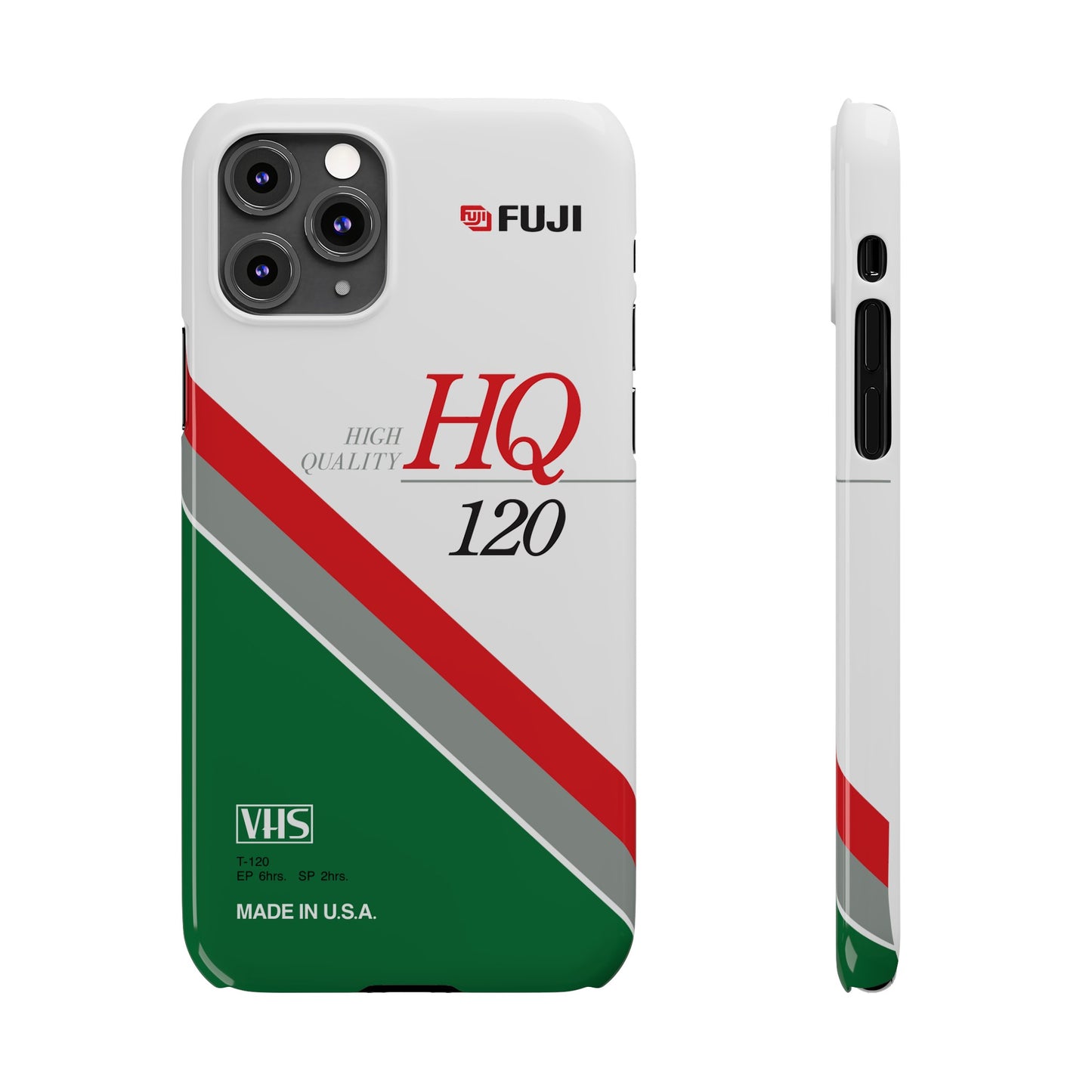 VHS Visions - retro Fuji HQ 120 VHS tape inspired slim iPhone cases