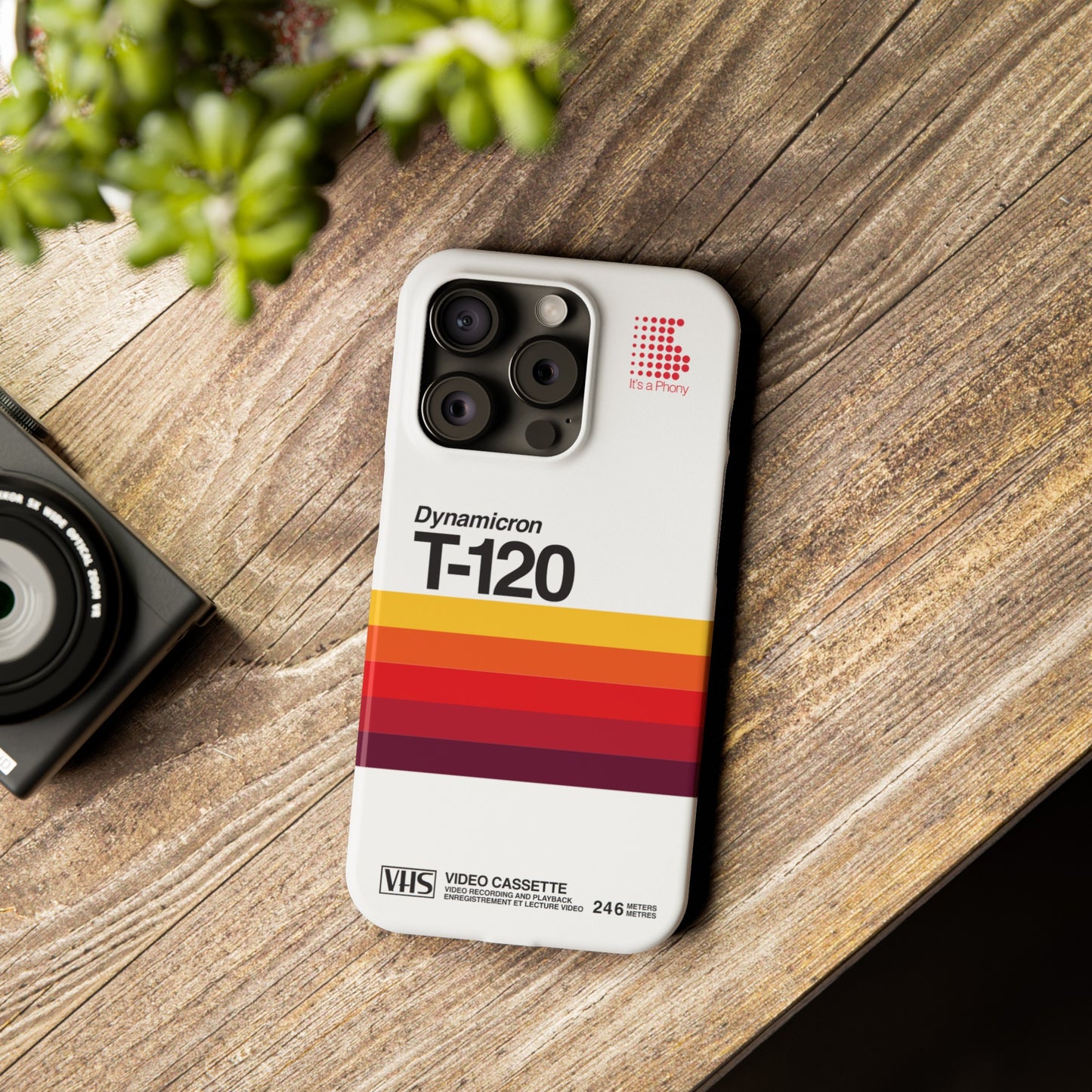 VHS Visions - retro Sony Dynamicron T120 VHS tape inspired slim iPhone cases