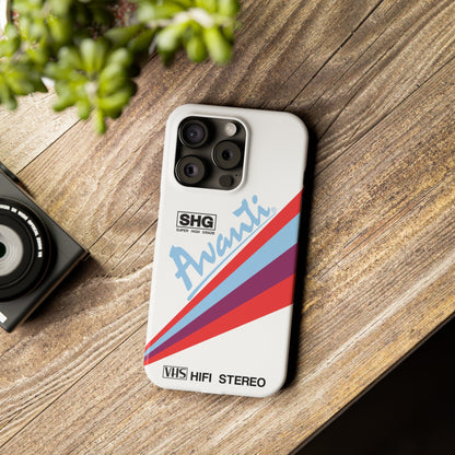 VHS Visions - retro Avanti SHG VHS tape inspired slim iPhone cases