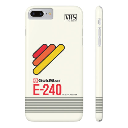 VHS Visions - retro Goldstar E-240 VHS tape inspired slim iPhone cases
