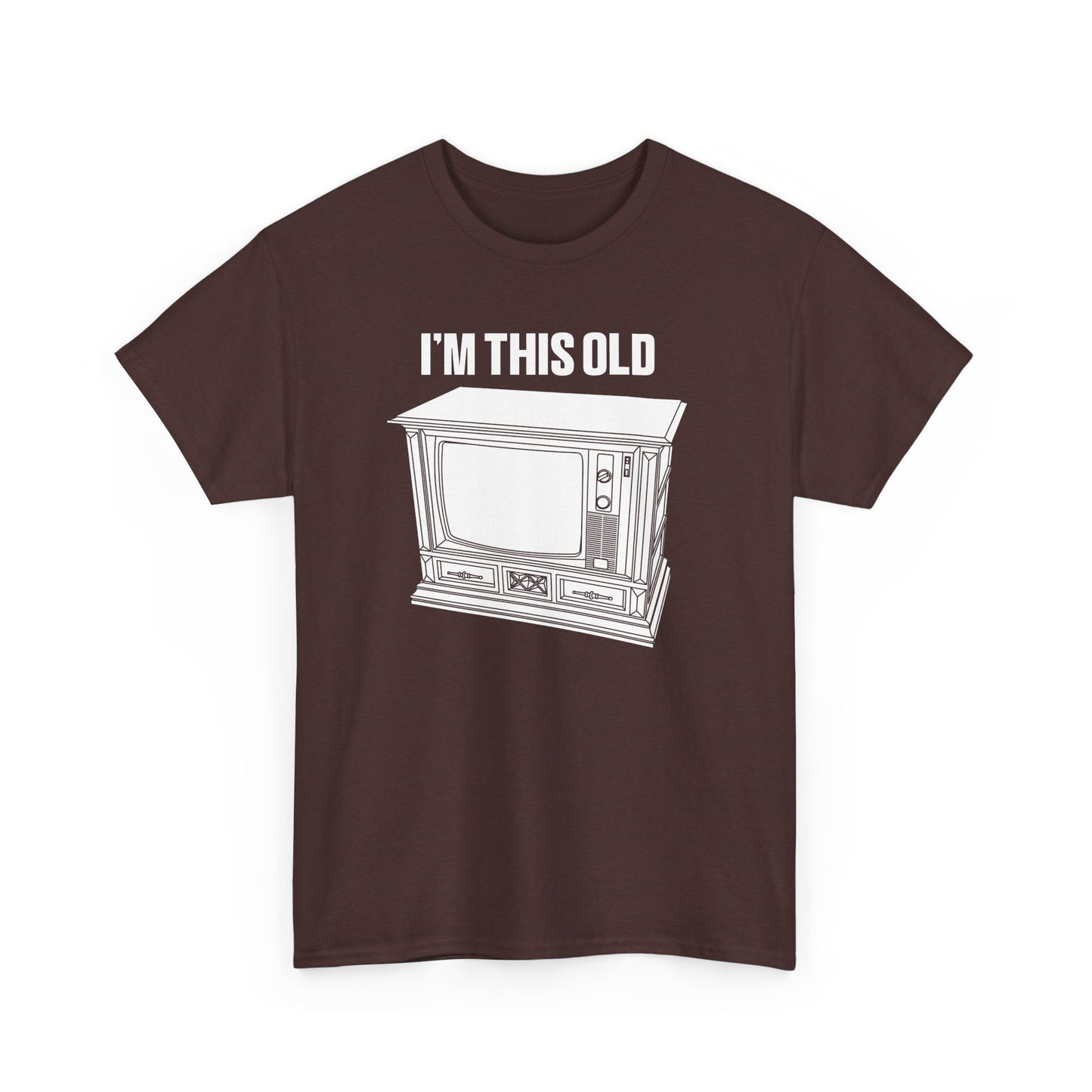 I'm this old -retro wood cabinet TV unisex tshirt