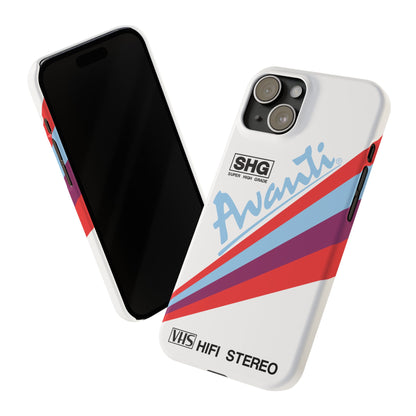 VHS Visions - retro Avanti SHG VHS tape inspired slim iPhone cases