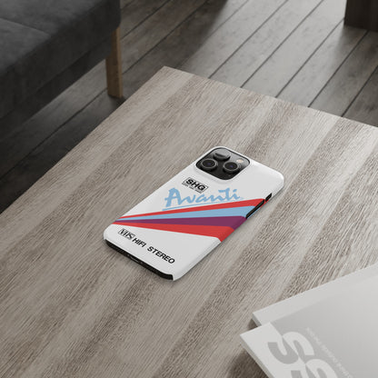 VHS Visions - retro Avanti SHG VHS tape inspired slim iPhone cases