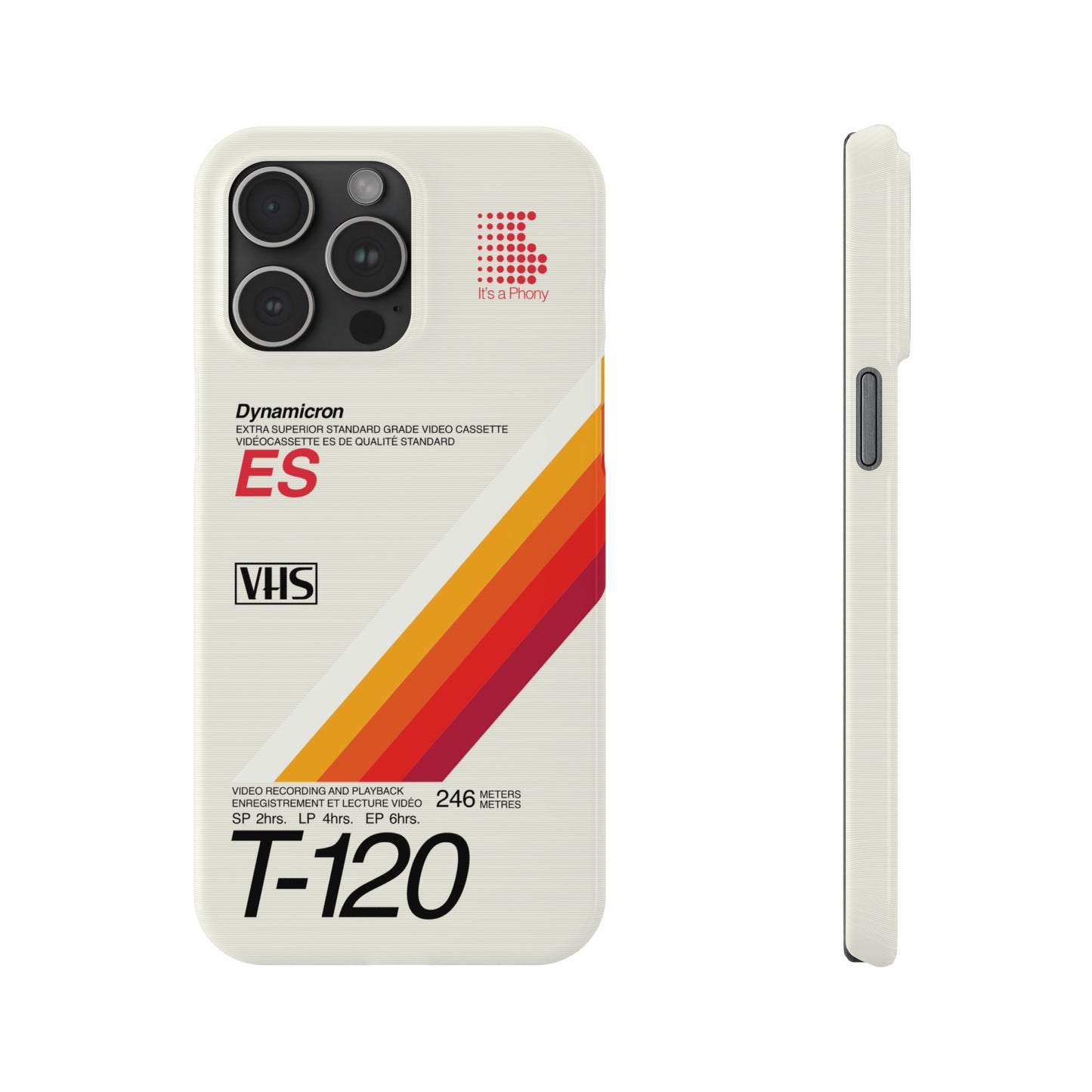 VHS Visions - retro Sony ES T-120 VHS tape inspired slim iPhone cases