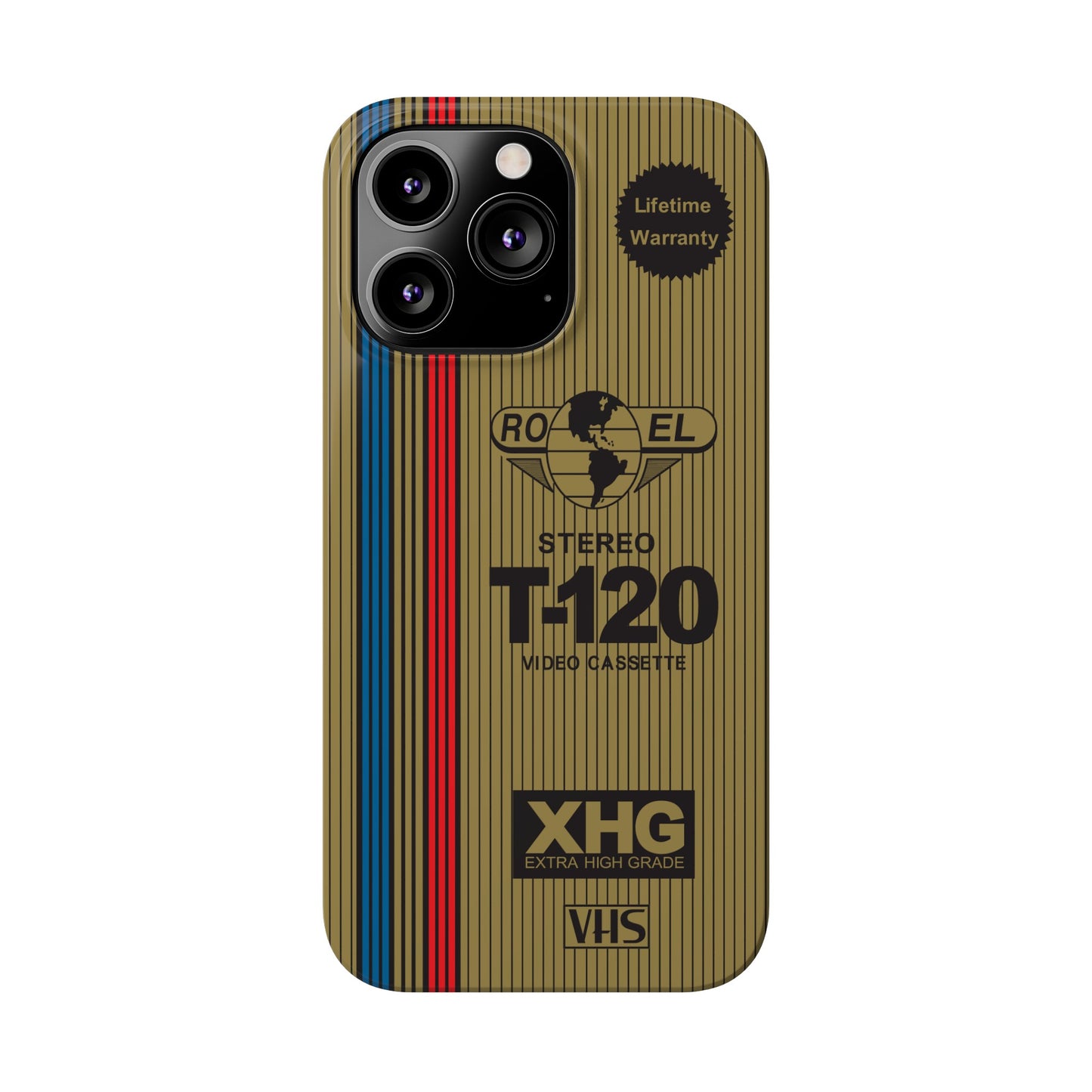 VHS Visions - retro RO EL stereo T-120 VHS tape inspired slim iPhone cases