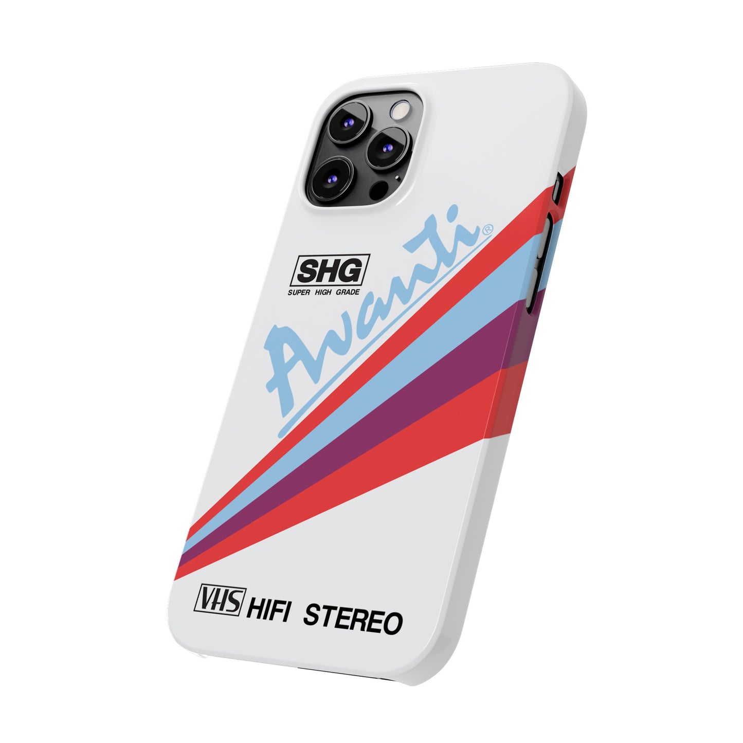 VHS Visions - retro Avanti SHG VHS tape inspired slim iPhone cases
