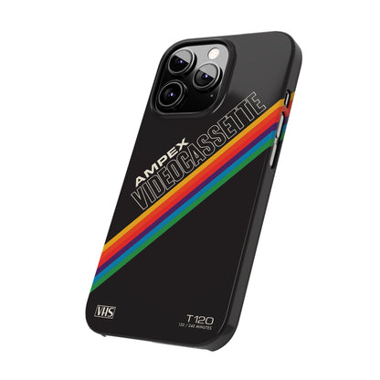 VHS Visions - retro AMPEX T-120 VHS tape inspired slim iPhone cases