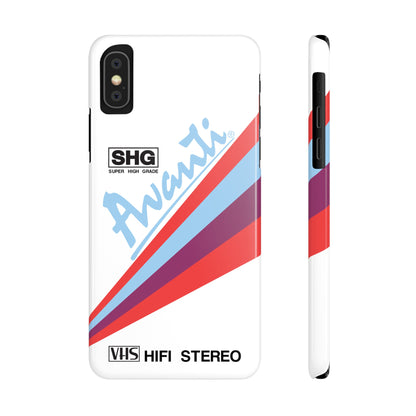 VHS Visions - retro Avanti SHG VHS tape inspired slim iPhone cases