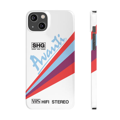 VHS Visions - retro Avanti SHG VHS tape inspired slim iPhone cases