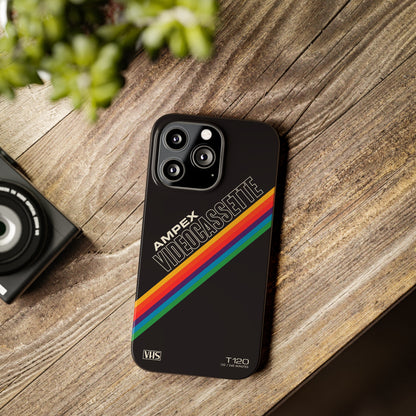 VHS Visions - retro AMPEX T-120 VHS tape inspired slim iPhone cases