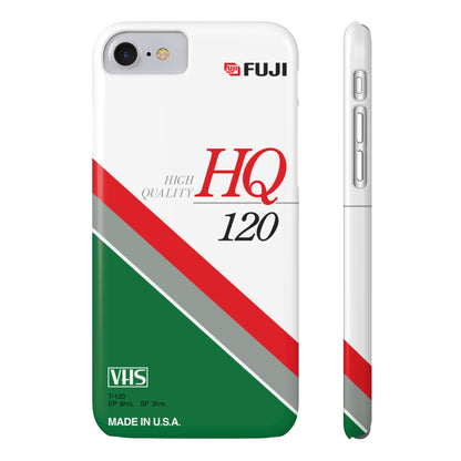VHS Visions - retro Fuji HQ 120 VHS tape inspired slim iPhone cases