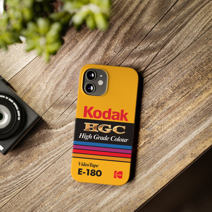 VHS Visions - retro Kodak HGC High Grade Colour E-180 VHS tape inspired slim iPhone cases