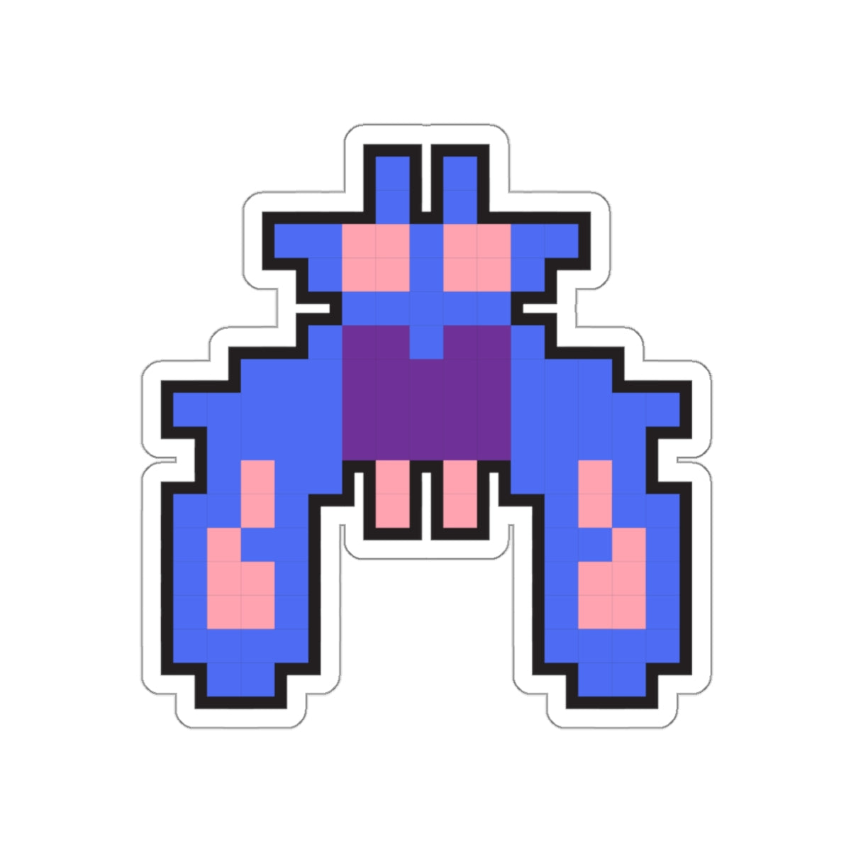 8-bit Legends: Galaga Purple Boss die-cut stickers