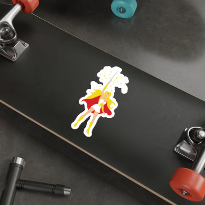 She-Ra silhouette vinyl die-cut sticker