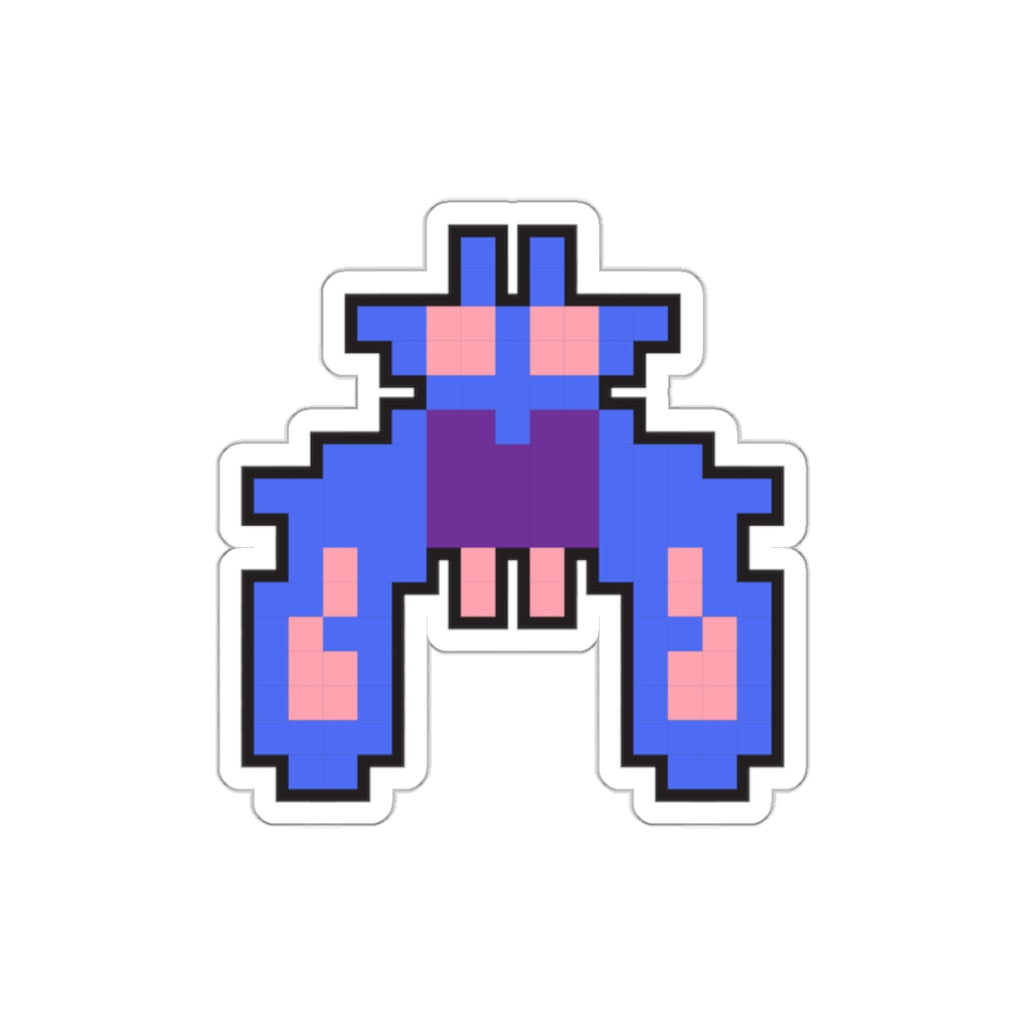 8-bit Legends: Galaga Purple Boss die-cut stickers - Rerun Designs