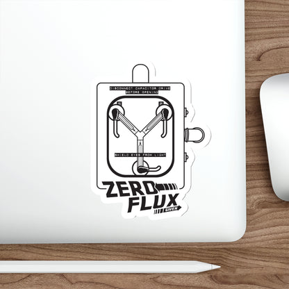 Back to the Future movie inspired "Zero Flux Given" flux capacitor die-cut vinyl sticker - Rerun Designs