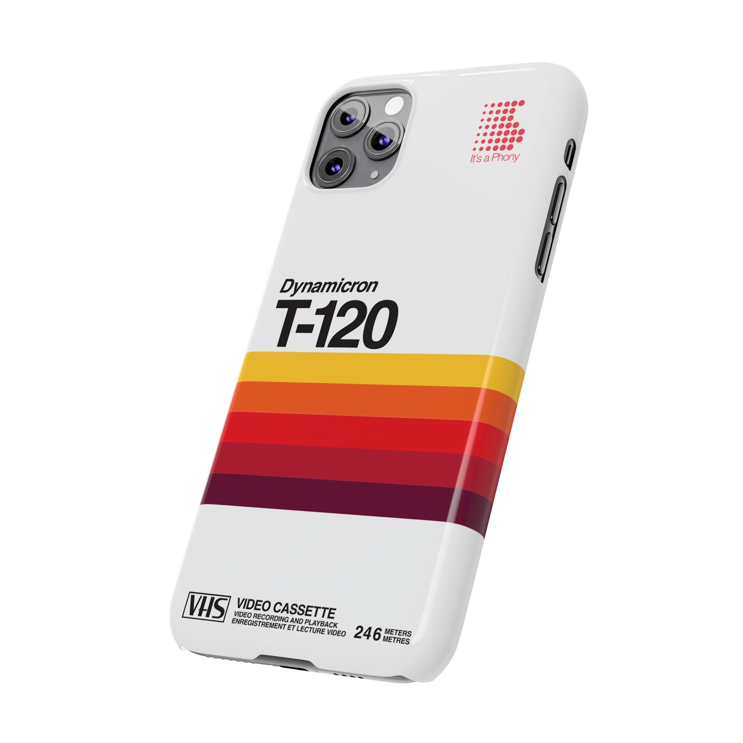 VHS Visions - retro Sony Dynamicron T120 VHS tape inspired slim iPhone cases